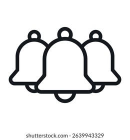 Bell icon. Colored vector illustration.