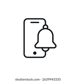 Bell icon. Colored vector illustration.