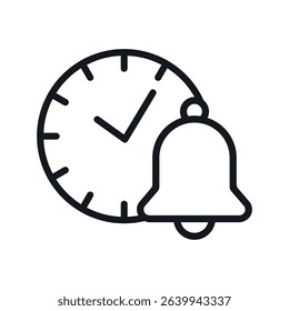 Bell icon. Colored vector illustration.