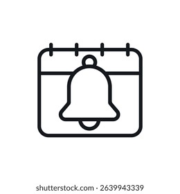 Bell icon. Colored vector illustration.