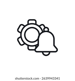 Bell icon. Colored vector illustration.