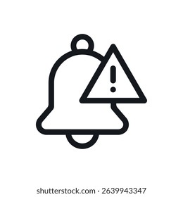 Bell icon. Colored vector illustration.