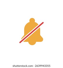 Bell icon. Colored vector illustration.