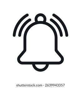 Bell icon. Colored vector illustration.