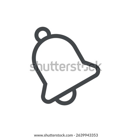 Bell icon. Colored vector illustration.
