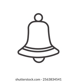 Bell Icon Depicting a Ringing Alarm in Black and White