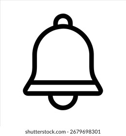 Bell Icon Design Moderno Mínimo Estilo Plano Símbolo de Notificação Alerta Elemento Gráfico UI