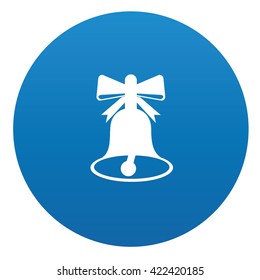 Bell icon design on blue background,vector