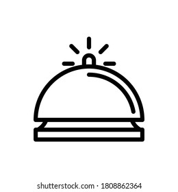 Diseño de icono de la campana en fondo blanco