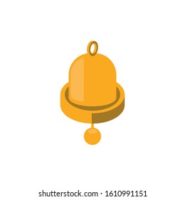 Bell icon design, Ring alert alarm call jingle handbell object sound and music theme Vector illustration