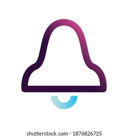 Bell icon design, Ring alert alarm call jingle handbell object sound and music theme Vector illustration