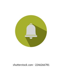Bell Icon Design, Ringing, Colored, Shadow, Vector Illustration
