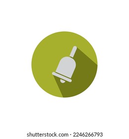 Bell Icon Design, Ringing, Colored, Shadow, Vector Illustration
