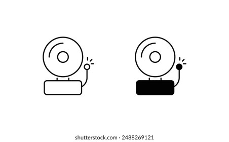 Diseño de icono de campana con fondo blanco ilustración de stock