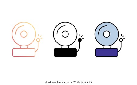 Bell icon design with white background stock illustration