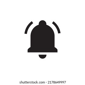 Diseño de icono de Bell con vector de ilustración de fondo aislado en blanco