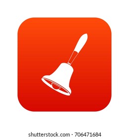 Bell icon digital red for any design isolated on white vector illustration