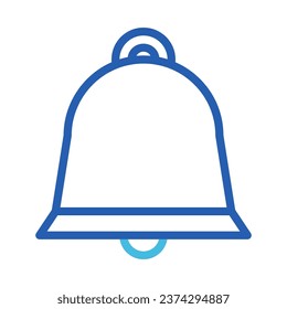 Bell icon duocolor blue colour easter illustration vector element and symbol perfect.