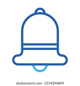 Icono Bell duocolor color azul de la ilustración de la Pascua elemento vector y símbolo perfecto.