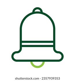 Bell icon duocolor green colour easter illustration vector element and symbol perfect.