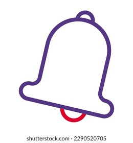 bell icon duocolor red purple colour easter illustration vector element and symbol perfect. Icon sign from modern collection for web.