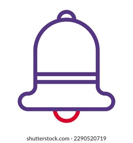 bell icon duocolor red purple colour easter illustration vector element and symbol perfect. Icon sign from modern collection for web.