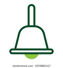 bell icon duotone green colour easter illustration vector element and symbol perfect. Icon sign from modern collection for web.