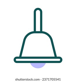 Bell icon duotone green purple colour easter illustration vector element and symbol perfect.