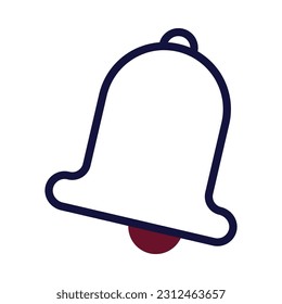 Bell icon duotone maroon navy colour easter illustration vector element and symbol perfect.