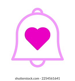 bell icon duotone pink style valentine illustration vector element and symbol perfect. Icon sign from modern collection for web. Nice design perfect.