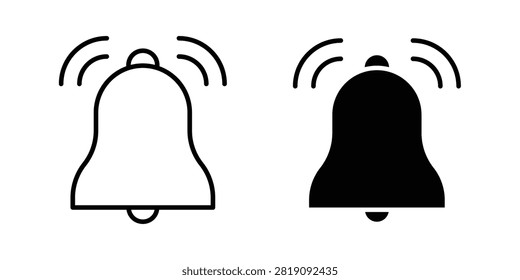 Bell icon editable artwork group. EPS10