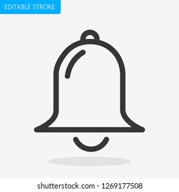 Bell Icon Editable Stroke Pixel Perfect Vector
