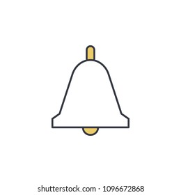 bell icon. Element of web icon with one color for mobile concept and web apps. Thin line bell icon can be used for web and mobile. Premium icon on white background