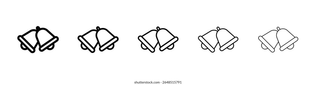 Icono de Bell llenado concepto de signo plano para el Diseño web.