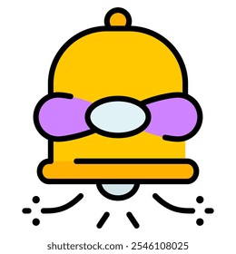 bell icon with filled outline. Suitable for website design, logo, app and UI. Based on the size of the icon in general, so it can be reduced.