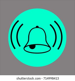 bell icon flat design 