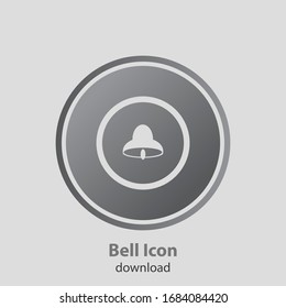 Bell icon flat design modern
