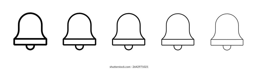 bell icon Flat design on isolated background