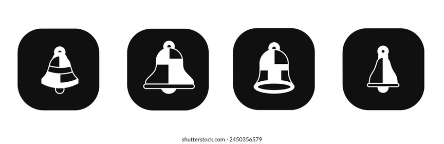 Bell icon in flat. A bell icon design. Stock vector.