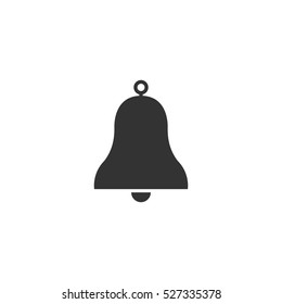 Bell icon flat. Illustration isolated vector sign symbol