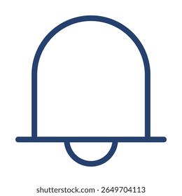 Ícone de campainha ilustração plana logotipo de contorno