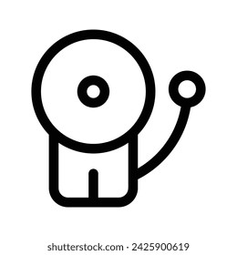Icono de campana. ilustración plana de icono de vector de rebobinado para web