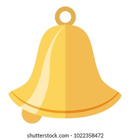 Bell icon. Flat illustration of bell vector icon for web