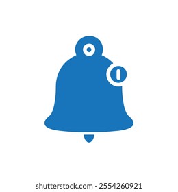 bell icon Flat line illustration