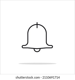 bell icon, flat minimalist design eps 10