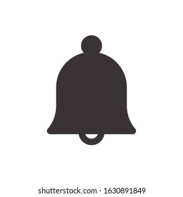 Bell icon flat outline glyph interface 