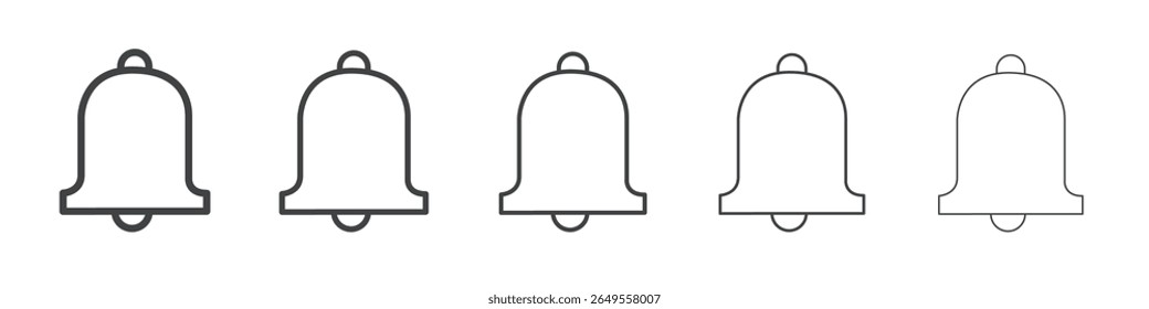 Ícone de campainha simples esboço logotipo