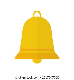 bell icon in flat style isolated vector illustration on white transparent background