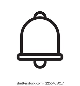 Bell Icon in flat style isolated on white background. Symbol notification reminder call vibration vector illustration EPS