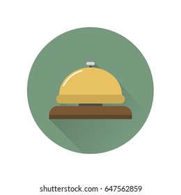 Bell icon in flat style, isolated